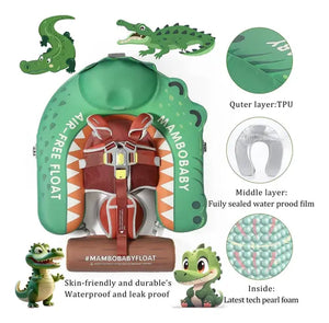 Mambobaby Non-Inflatable Chest Baby Float with Canopy - Alligator