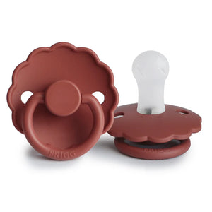 FRIGG Daisy Silicone Pacifier 0-6M 1-Pack Baked Clay
