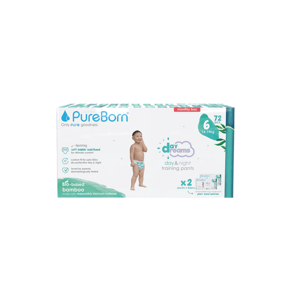 Pureborn Master Pack Day Dreams Training Pants Made with bio-based bamboo material - Ultra-Soft