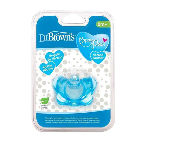 Dr. Brown's 0M+ Pacifier Stage 1 Blue Silicone Soother