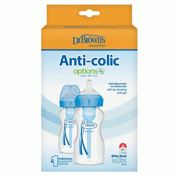 Dr. Brown's 270ml Anti-Colic Baby Bottle Blue
