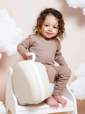 my carry potty travel potty natural beige