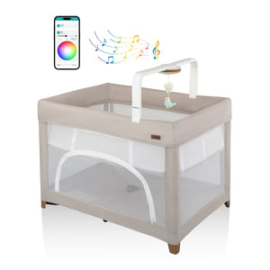Evenflo Eris One-Hand Playard with Bassinet & SensorySoothe Technology
