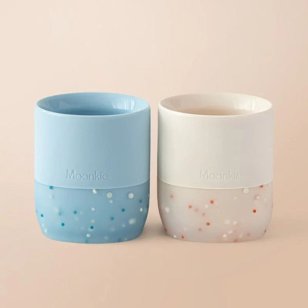 Moonkie First Open Cup – 2oz Baby Open Cup 2-Pack, 4M+