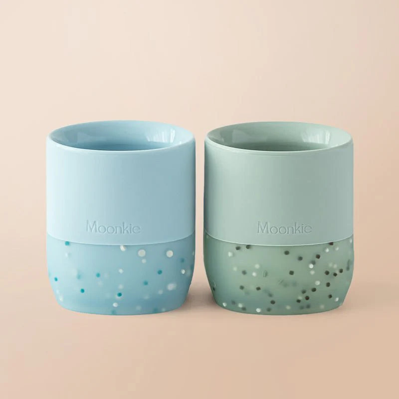 Moonkie First Open Cup – 2oz Baby Open Cup 2-Pack, 4M+