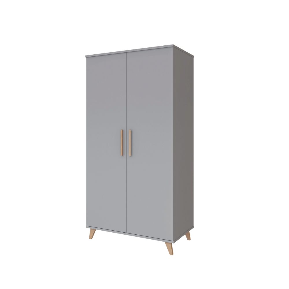 Faktum Flip Grey Baby Wardrobe | Spacious 2-Door Nursery Storage Cabinet