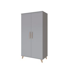 Faktum Flip Grey Baby Wardrobe | Spacious 2-Door Nursery Storage Cabinet