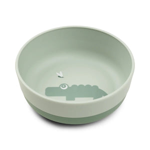 Done By Deer Foodie Green Bowl Crocco, Anti-Slip Kids Dish