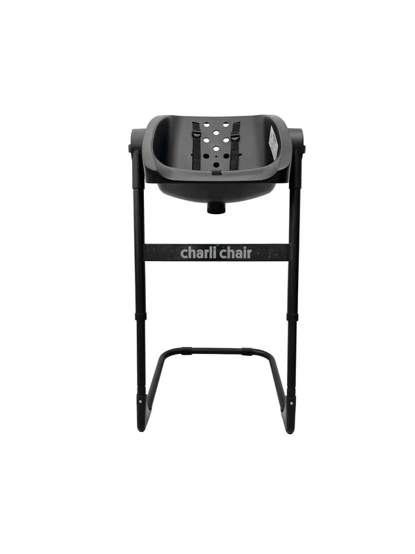 CharliChair 2-in-1  Baby Bath Chair - Black With Cushion