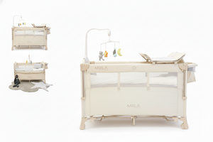 Miila Travel Cot Foldable Playpen With Mobile