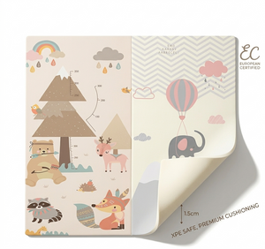 Miila Elephant/forest Double Sided Foam Playmat Forest 180x200cm 1.5CM