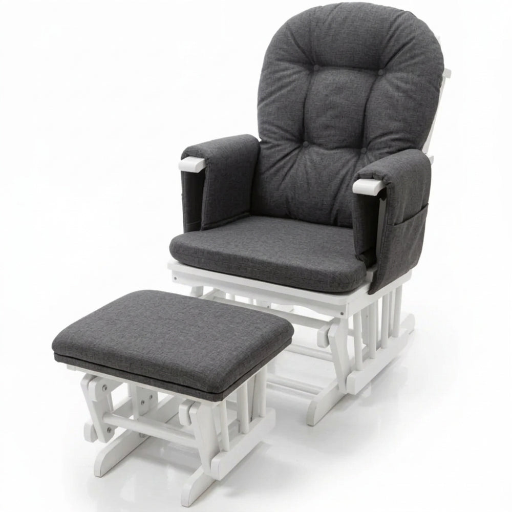 Miila Canvas Nursing Chair - Dark Grey Rocker
