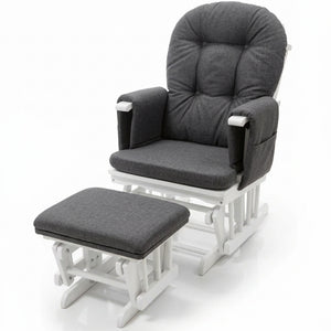 Miila Canvas Nursing Chair - Dark Grey Rocker