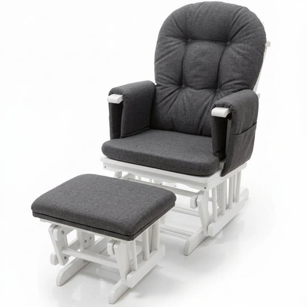 Miila Canvas Nursing Chair - Dark Grey Rocker