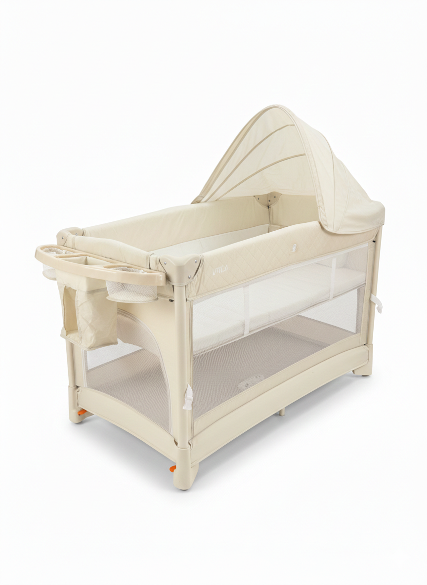 Miila 3-in-1  Magic Fold Baby Playpen & Bassinet – Portable, one hand fold , Breathable Mesh