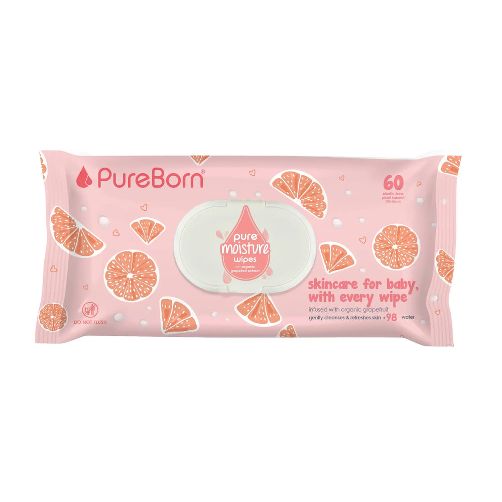 Pureborn Pure Moisture Baby Wipes with Organic Grapefruit Extract