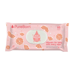 Pureborn Pure Moisture Baby Wipes with Organic Grapefruit Extract