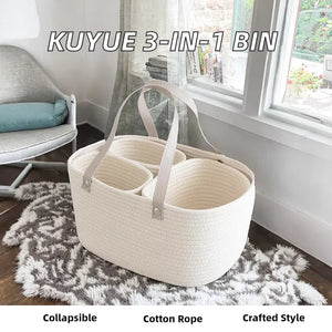 Little Baby Rope baby diaper caddy with storage
