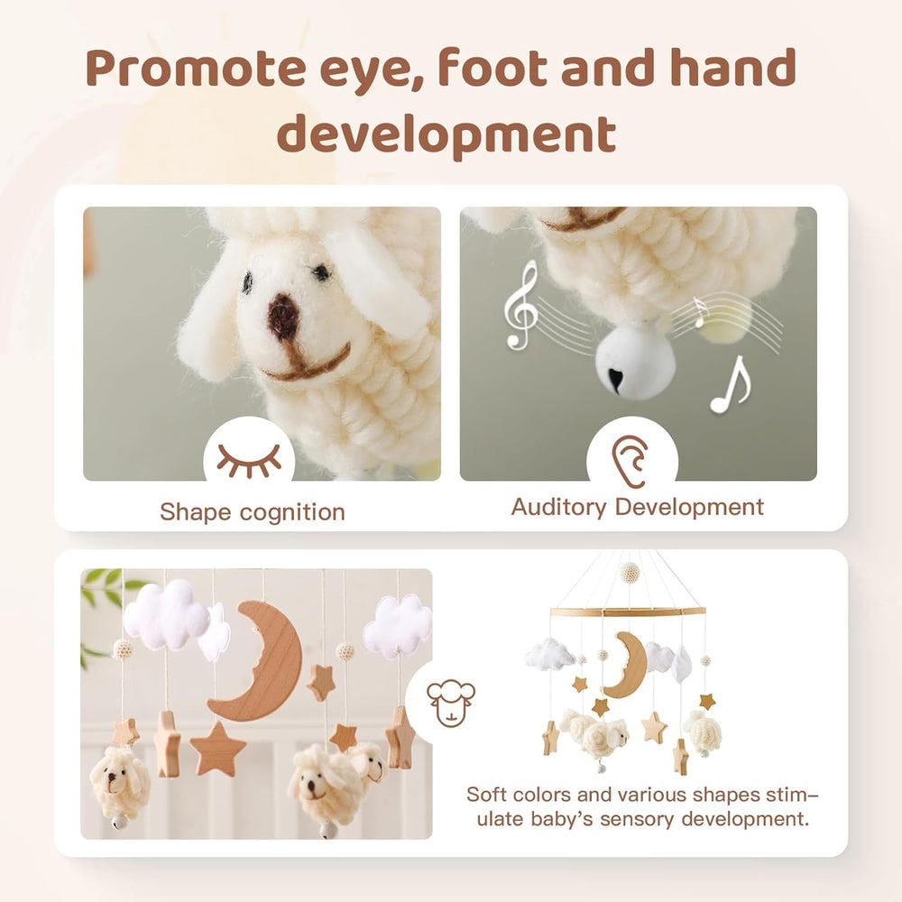 Miila Stars & Sheep Baby Nursery Mobile