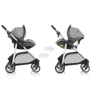 Evenflo Omni Plus Modular Travel System with LiteMax Sport Infant Car Seat – Mylar Gray