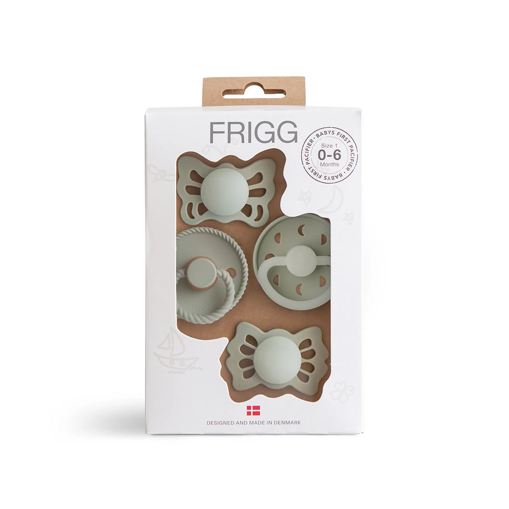 FRIGG  First Pacifier 4 pack - 0-6M Moonlight Sailing Sage