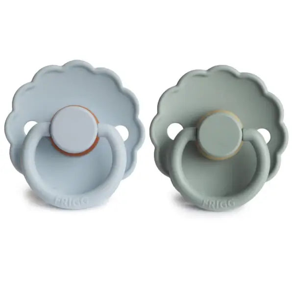 FRIGG Daisy Latex  Pacifier 2-Pack Powder Blue/ Lily Pad