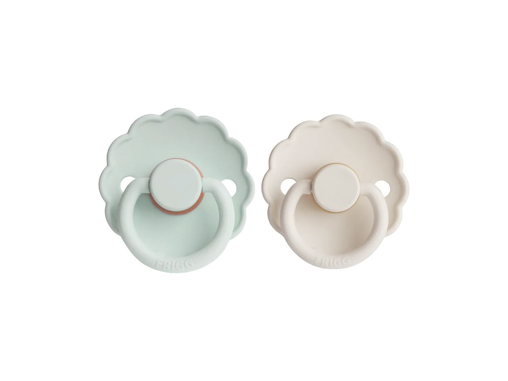 FRIGG Daisy Latex  Pacifier 6-18M 2-Pack Seafoam/Cream