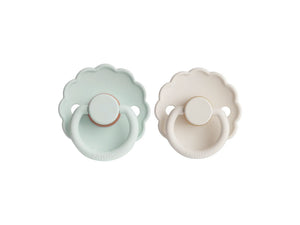 FRIGG Daisy Latex  Pacifier 6-18M 2-Pack Seafoam/Cream
