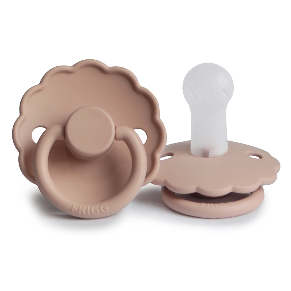 FRIGG Daisy Silicone  Pacifier 0-6M 1-Pack Powder Blush