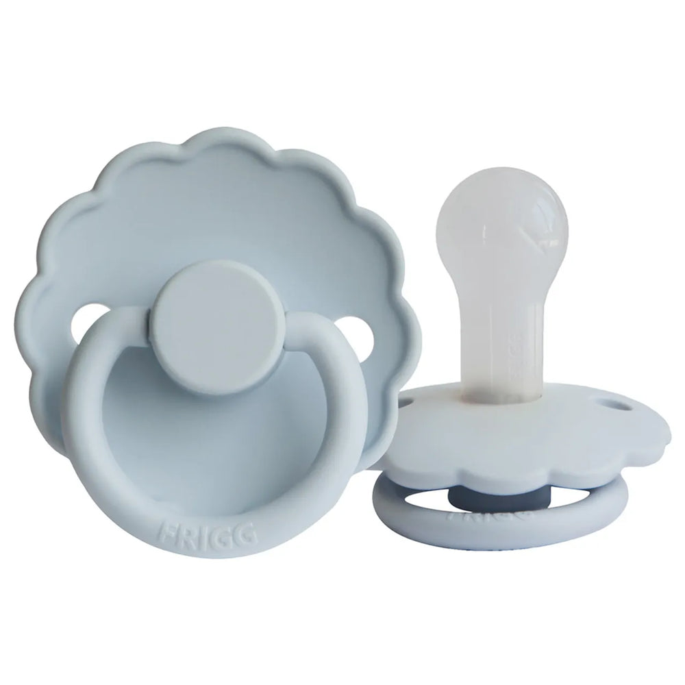 FRIGG Daisy Silicone  Pacifier 6-18M 1-Pack Powder Blue