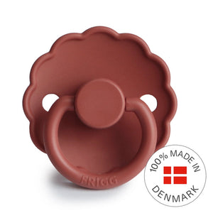 FRIGG Daisy Silicone Pacifier 0-6M 1-Pack Baked Clay
