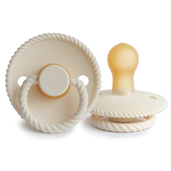 FRIGG Rope Latex  Pacifier 0-6M 1-Pack Cream