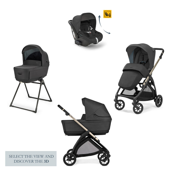 Inglesina Electa Drw-Recline Travel System Upper Black Stroller