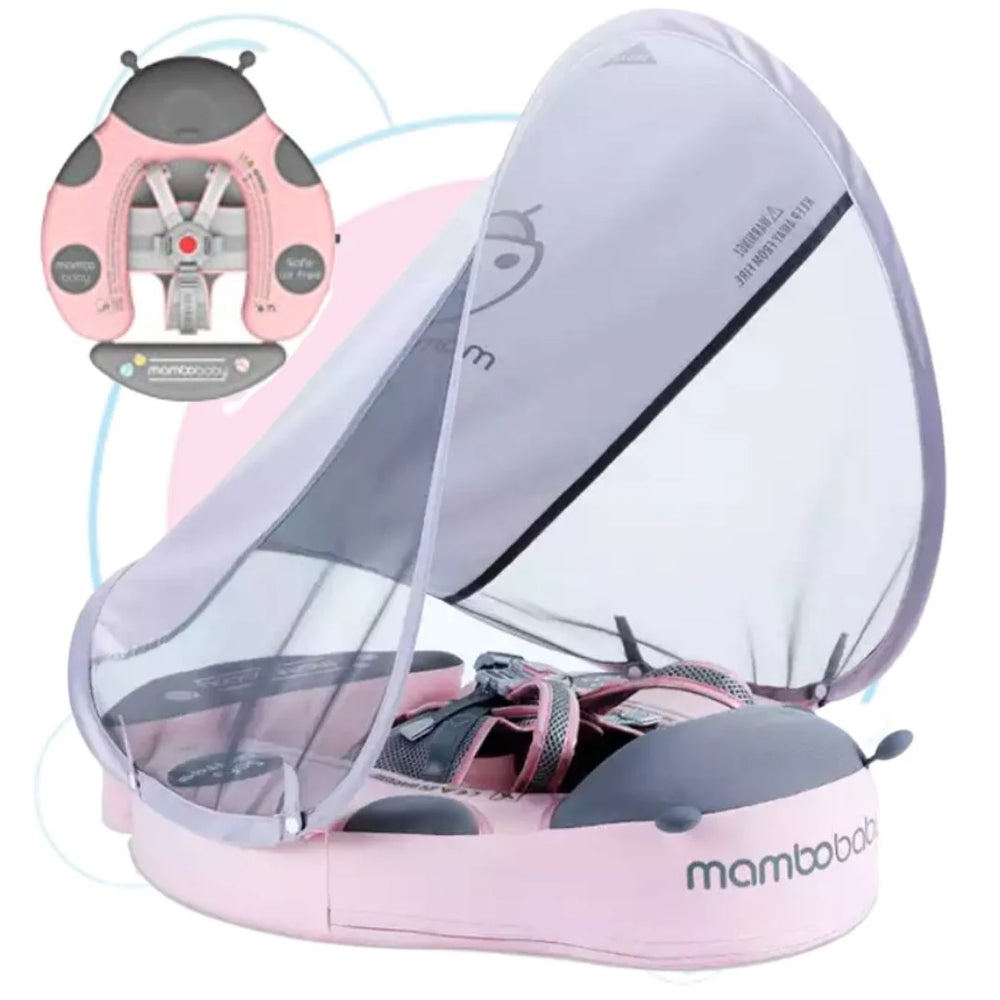 Mambobaby Non-Inflatable Chest Baby Float with Canopy - Lady Bird