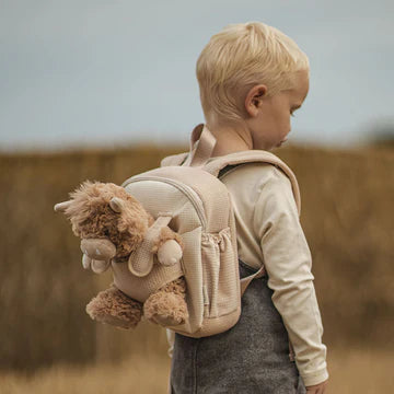 Moonkie Hug & Go Toddler Plush Backpack Highland Cow
