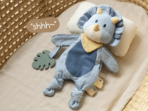 Moonkie Dino Baby Lovey  - Security Blanket & Sensory Toy