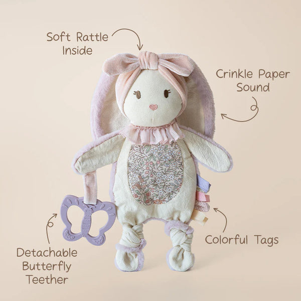 Moonkie Bunny Baby Lovey - Security Blanket & Sensory Toy