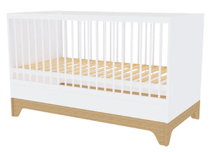 Faktum Lumina White Convertible Baby & Junior Cot – Adjustable Mattress Base