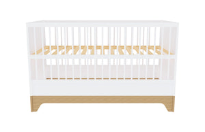 Faktum Lumina White Convertible Baby & Junior Cot – Adjustable Mattress Base