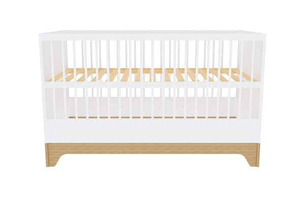 Faktum Lumina White Convertible Baby & Junior Cot – Adjustable Mattress Base