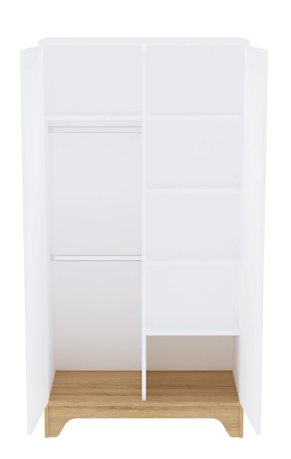Faktum Lumina White 2-Compartment Wardrobe – Modern Push-Open Doors