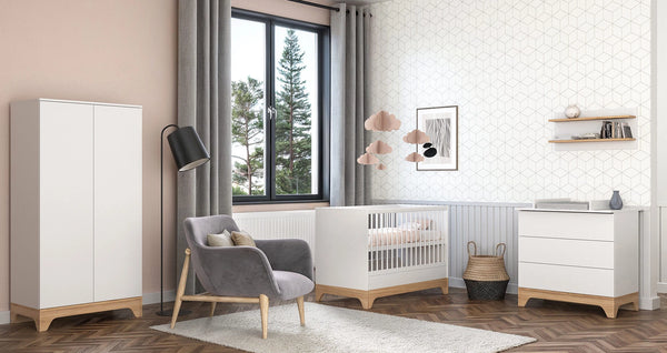 Faktum Lumina White full nursery bedroom