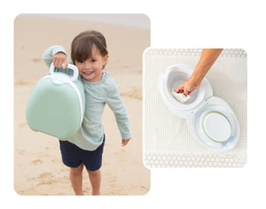 my carry potty travel potty sage green