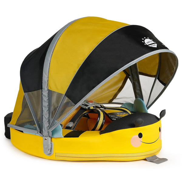 Mambobaby Non-Inflatable Chest Baby Float with Canopy - Bee