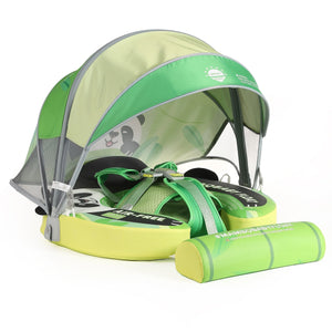 Mambobaby Non-Inflatable Chest Baby Float with Canopy -Panda