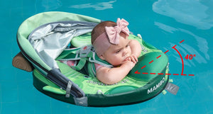 Mambobaby Non-Inflatable Chest Baby Float with Canopy - Crocodile
