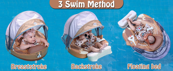 Mambobaby Non-Inflatable Chest Baby Float with Canopy - Dog