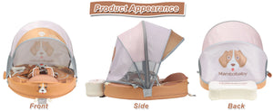 Mambobaby Non-Inflatable Chest Baby Float with Canopy - Dog