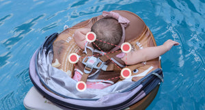 Mambobaby Non-Inflatable Chest Baby Float with Canopy - Dog