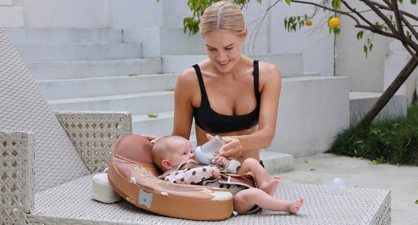 Mambobaby Non-Inflatable Chest Baby Float with Canopy - Dog